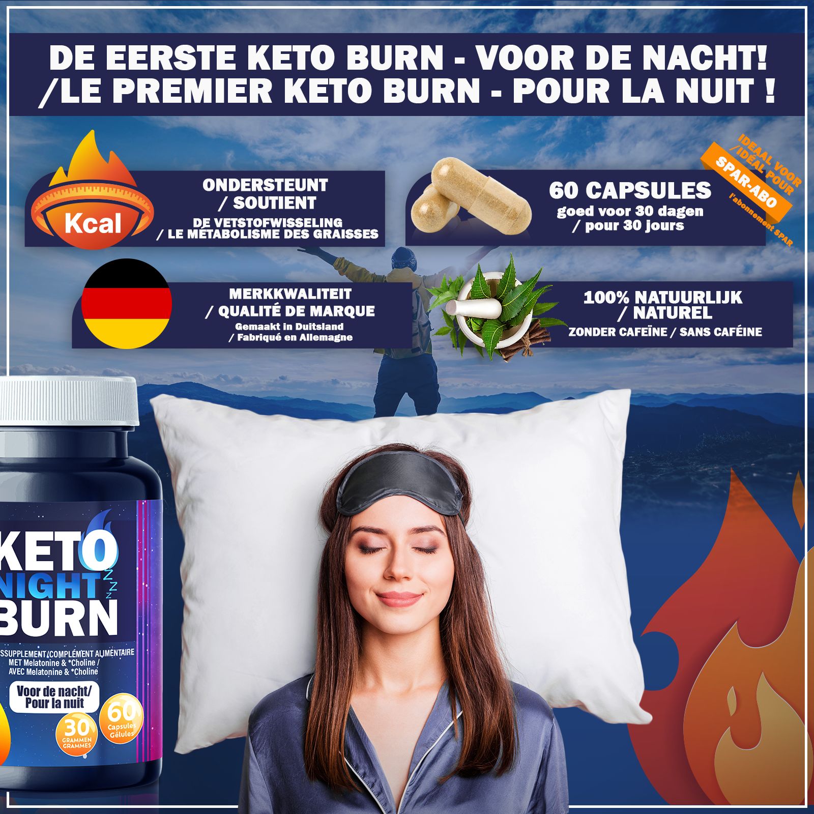 Enolenia® Keto Night Burn | Supplement voor uw dieet en afslankdoelen