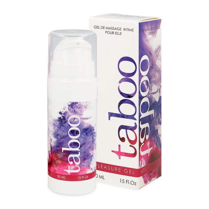 Bouteille et emballage RUF Taboo Pleasure Gel, 30 ml.