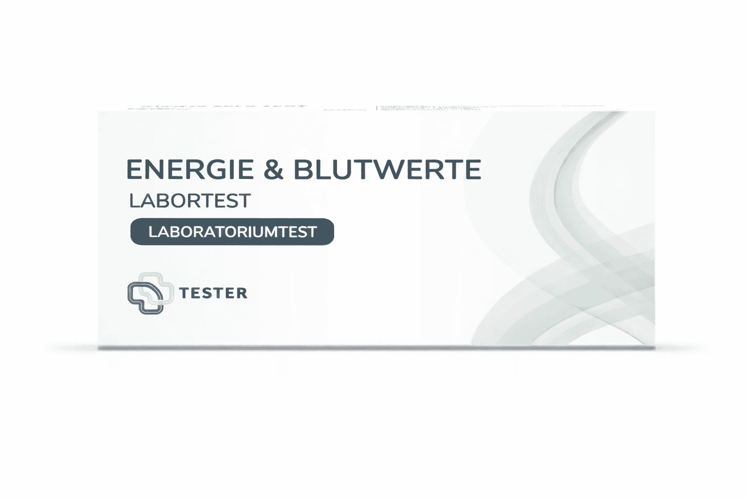 Emballage pour un test de laboratoire mesurant l'énergie et les valeurs sanguines.