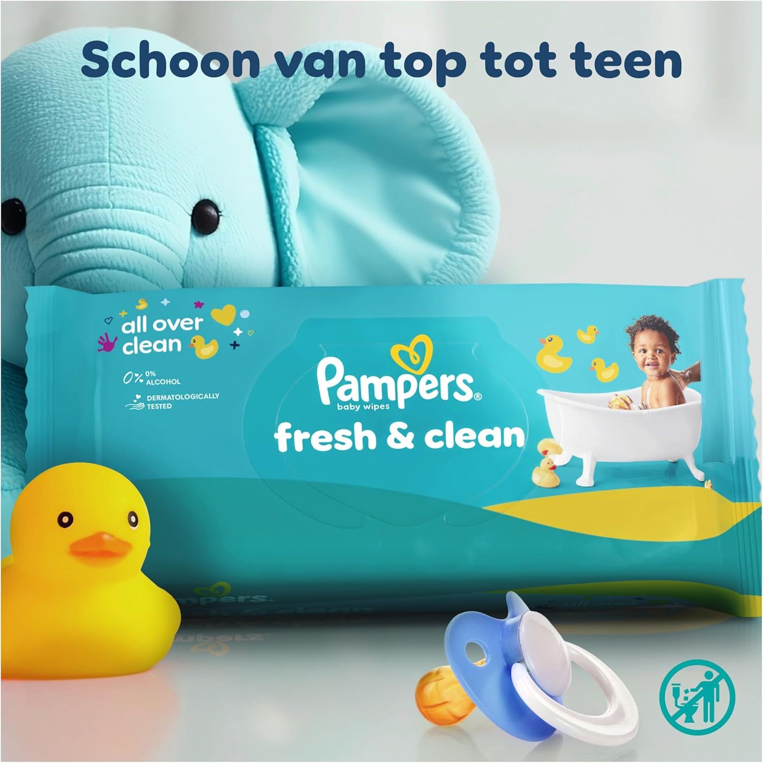 Pampers Fresh Clean: Voor reiniging thuis en onderweg.