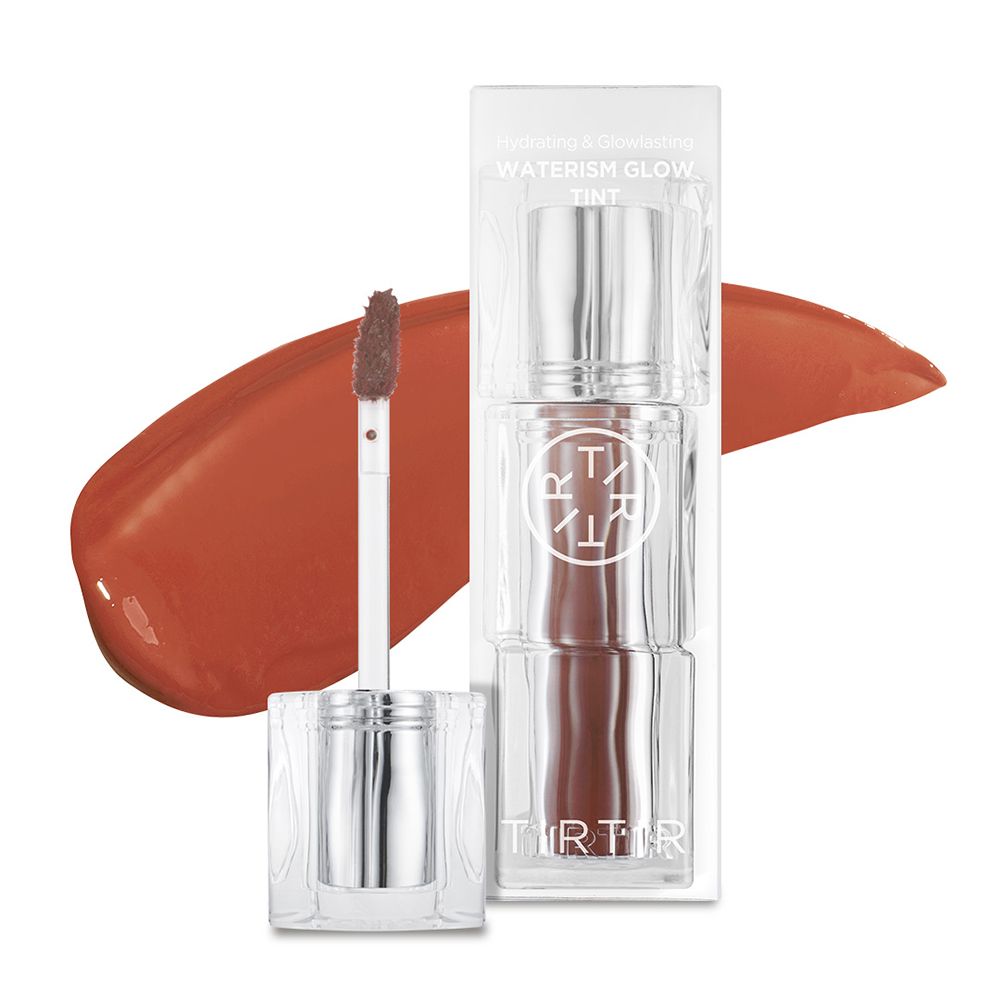 TIRTIR Waterism Glow Tint lippenstift met applicator en kleurstreep.