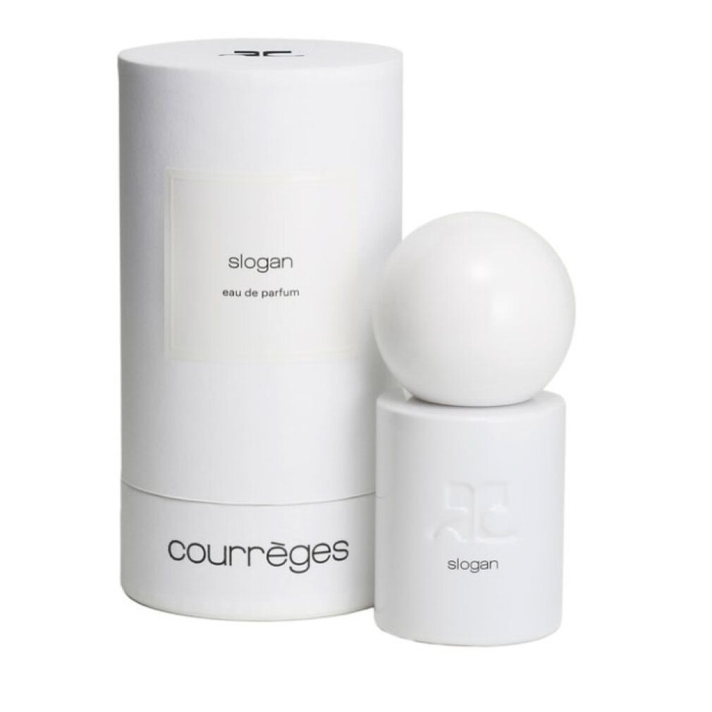 Courrèges Slogan Eau de Parfum Spray in witte verpakking met bijpassende flacon.