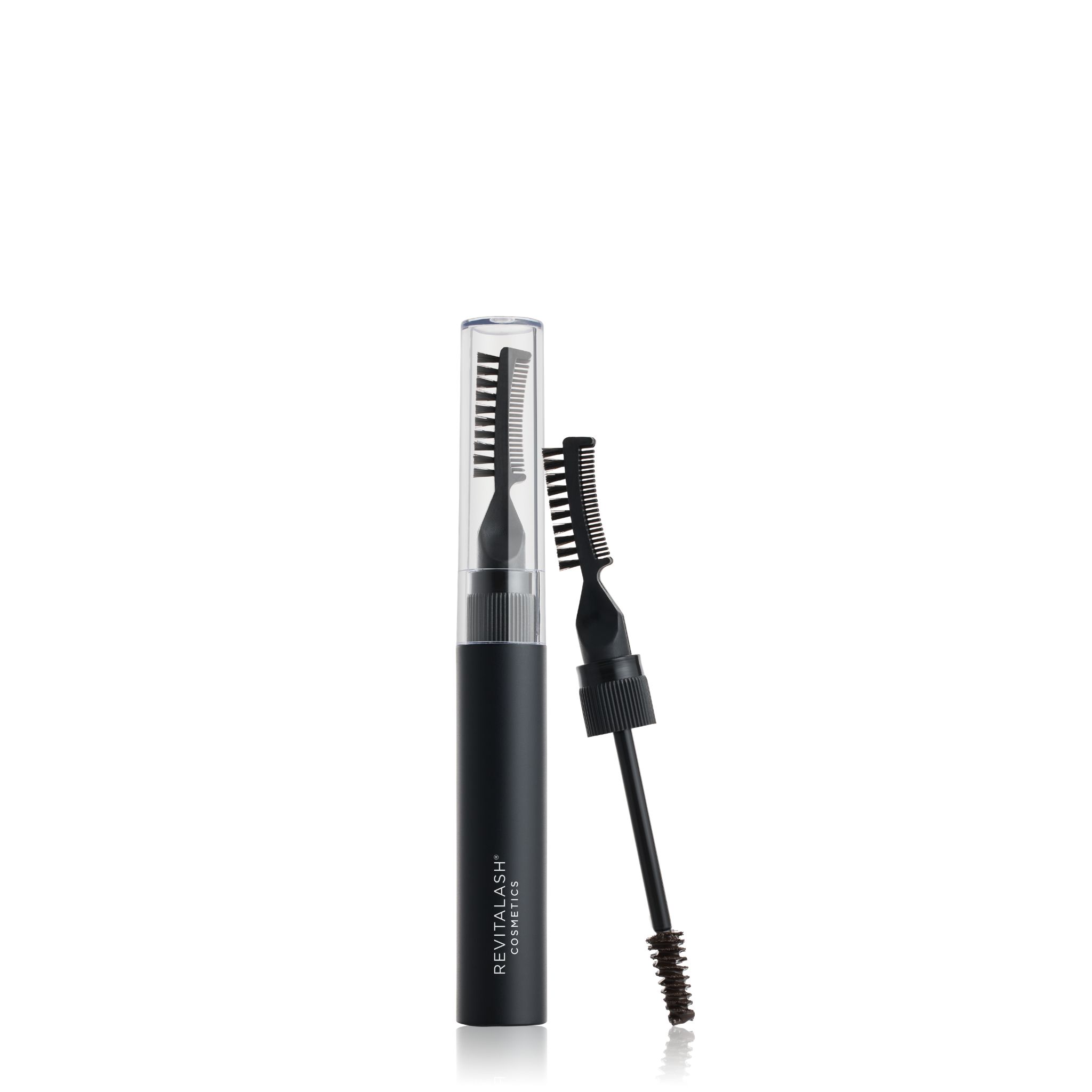 Gel sourcils RevitaLash® Hi-Def Brun Foncé, avec applicateur et brosse.