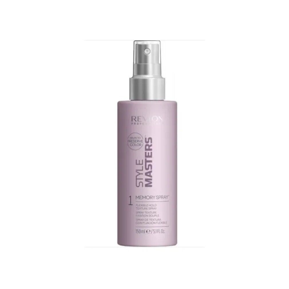 Flacon de spray Revlon Style Masters Memory Spray. Contenance: 150ml.