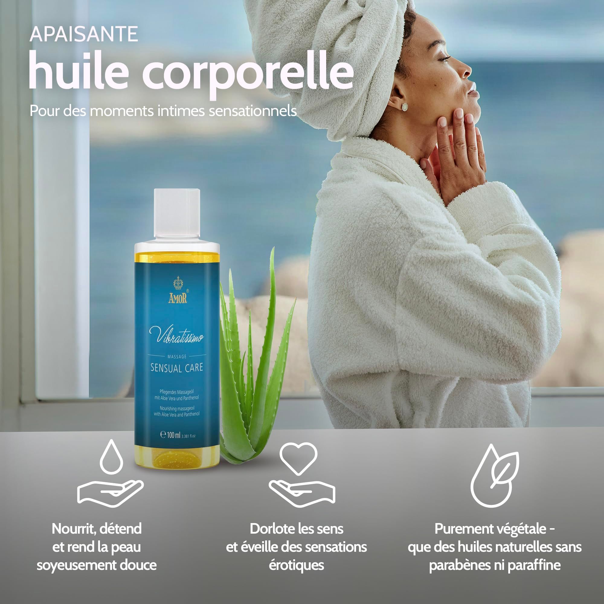 Vibratissimo Huile de Massage Sensual Care