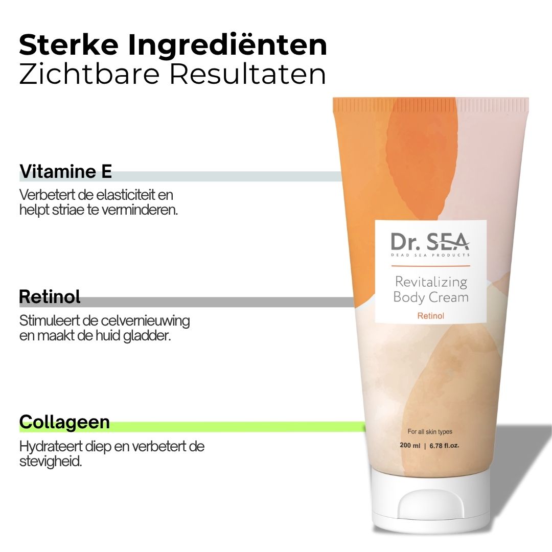 Voor- en na-vergelijking van de huid. Links: gerimpelde huid. Rechts: gladdere huid.