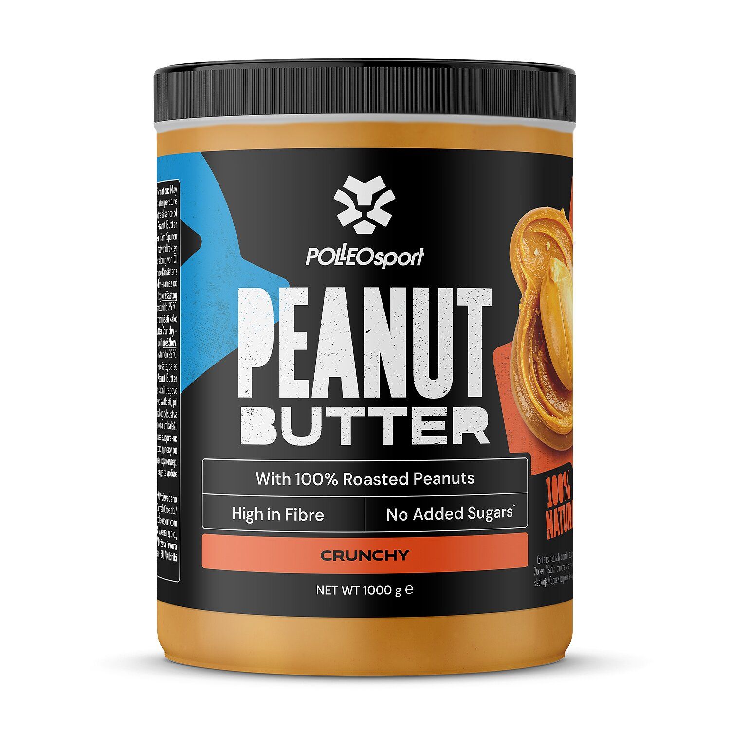 Polsport Beurre de cacahuète, crunchy, 1000g.