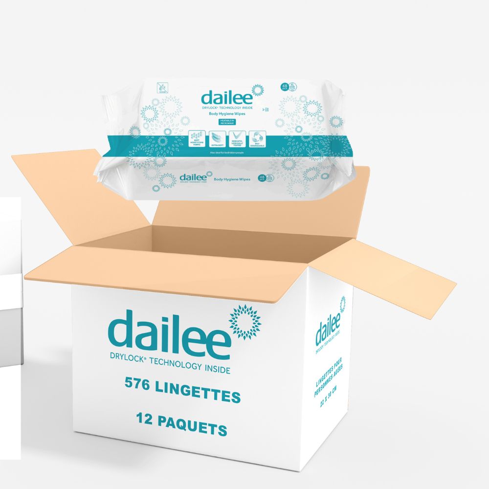 Dailee Lingettes Humides Adultes XXL