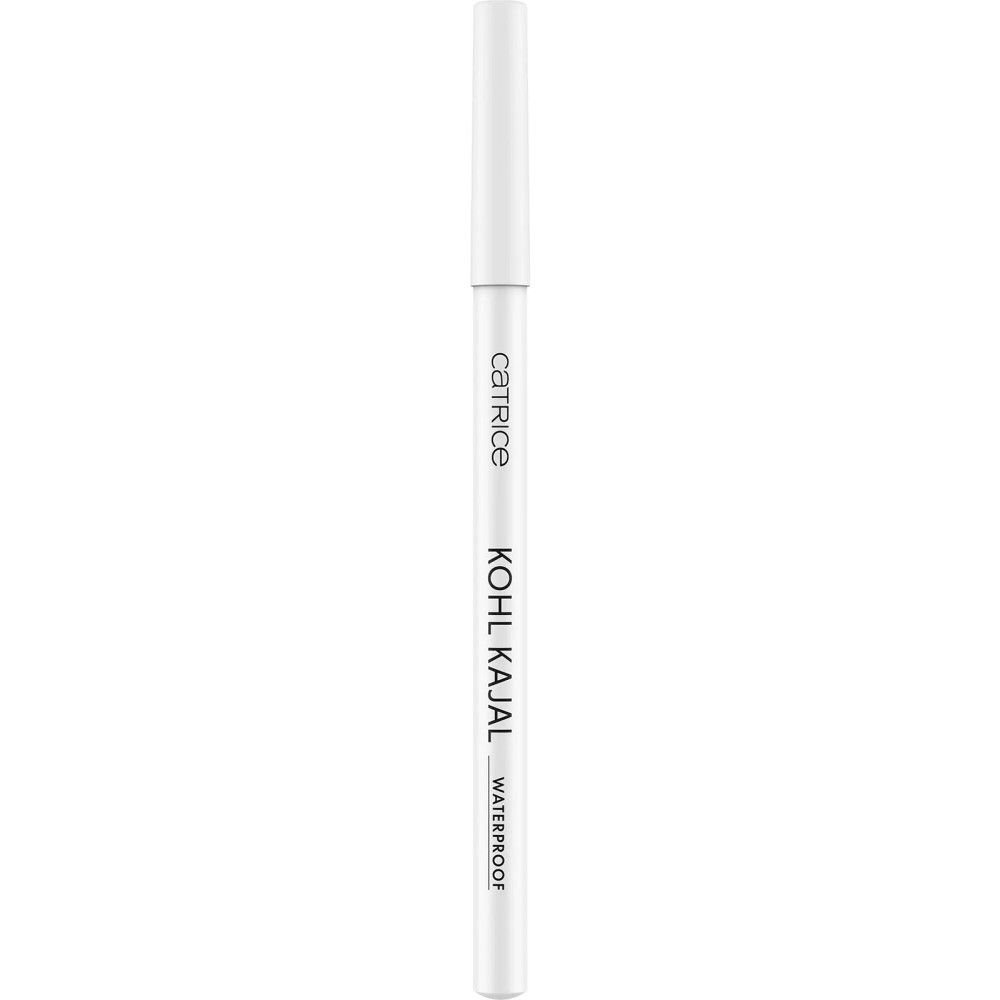 Crayon khôl blanc avec texte noir. Marque : Catrice. Texte : Kohl Kajal, Waterproof.