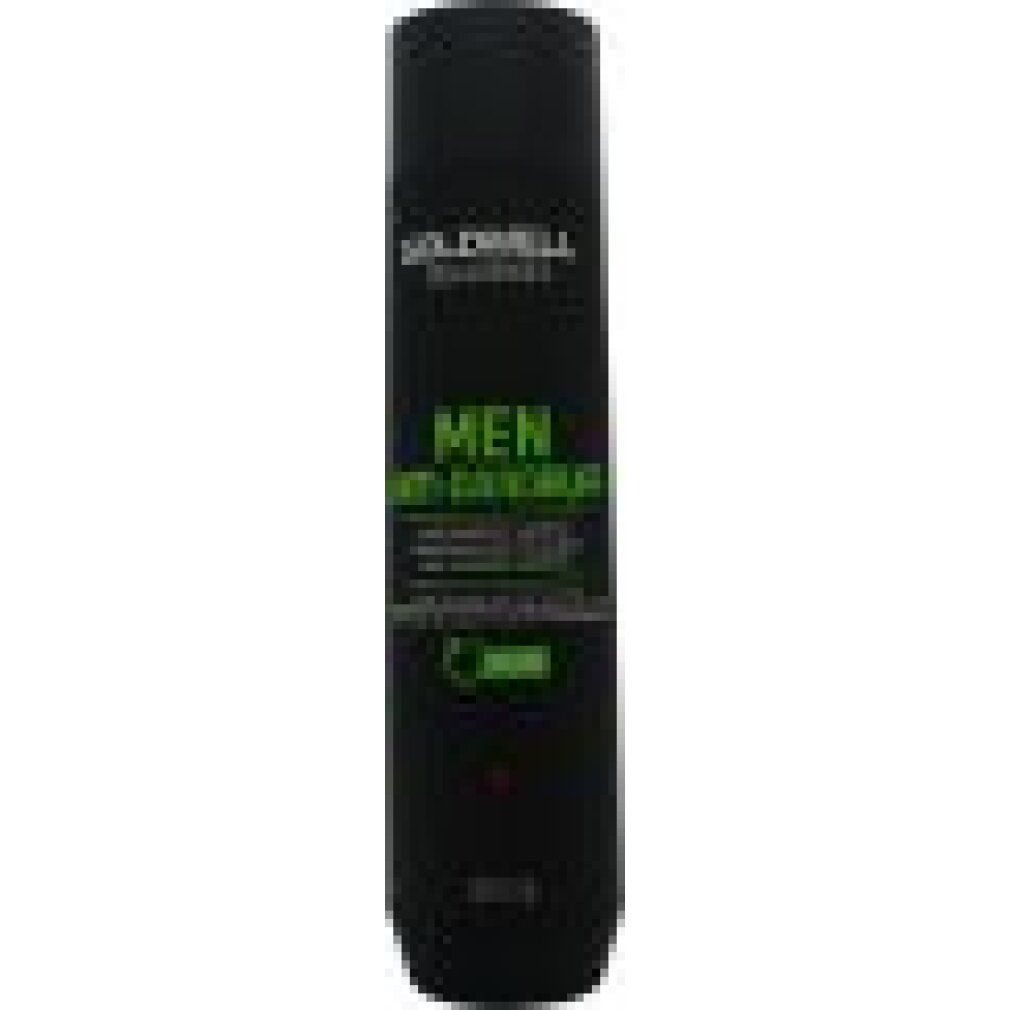 Zwarte fles Goldwell Dualsenses Men Anti-Roos Shampoo. Tekst: Anti-roos shampoo. 300ml.