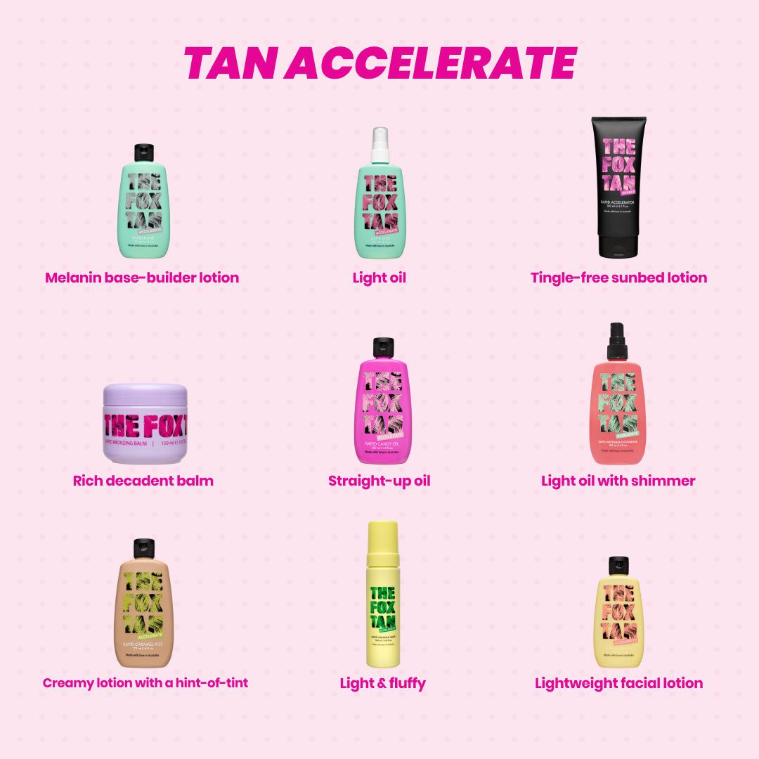 The Fox Tan Jet-Setter Trio: Rapid Elixir, Mist & Watermelon Shimmer