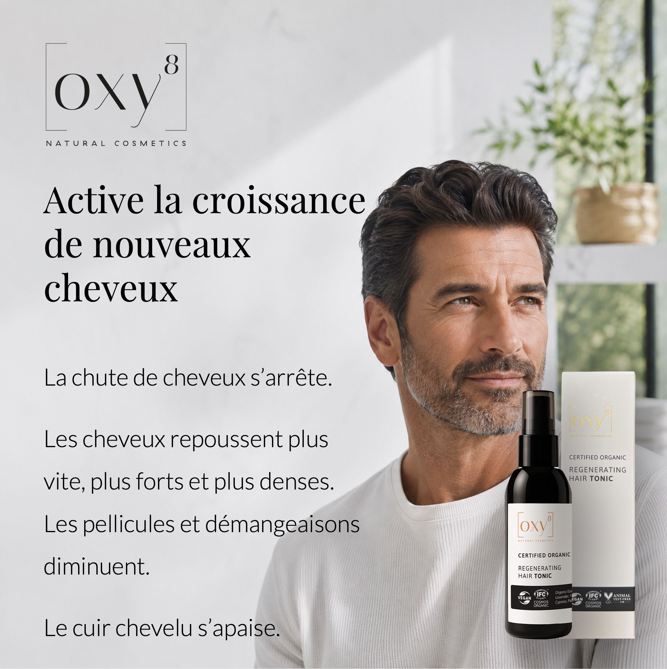 Homme avec emballage OXY8 Nourishing Multicare Shampoo