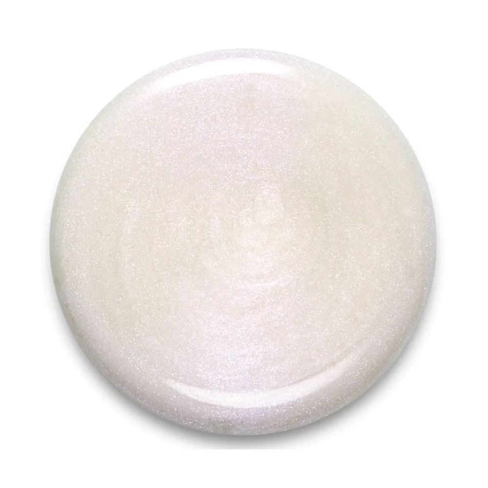 Vernis à ongles blanc, Moon Shine. Forme ronde, brillant.