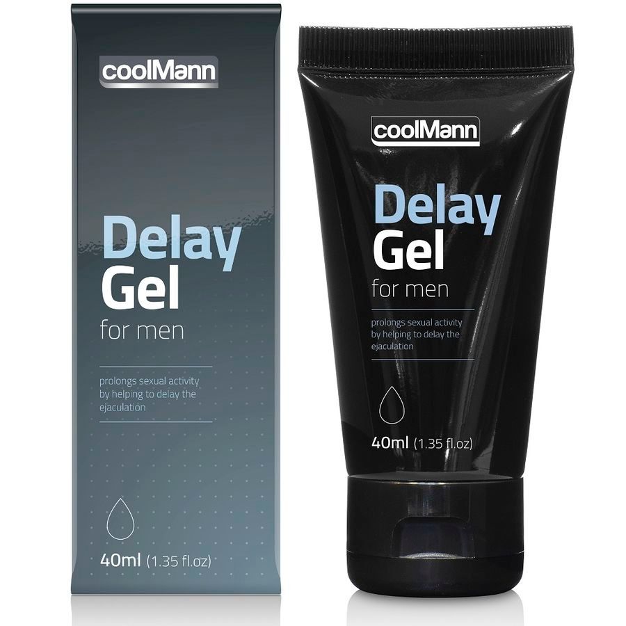 Vertragende gel voor mannen in zwarte tube en verpakking, 40ml.