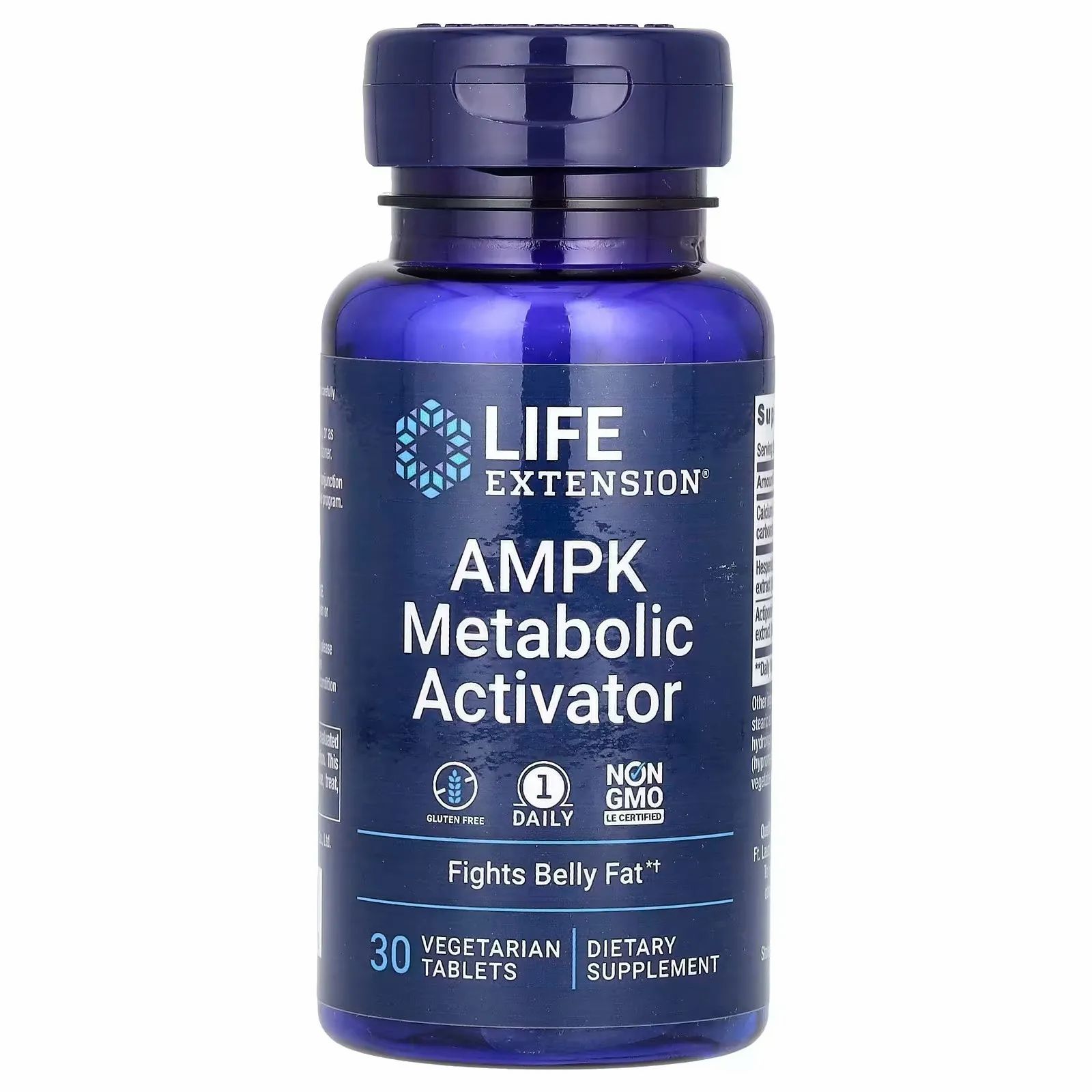 Life Extension AMPK Metabolic Activator, 30 comprimés végétariens.