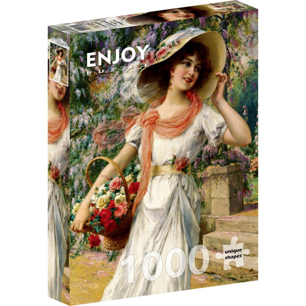 annÉe Puzzle Emile Vernon: jardin fleuri 1000 pièces