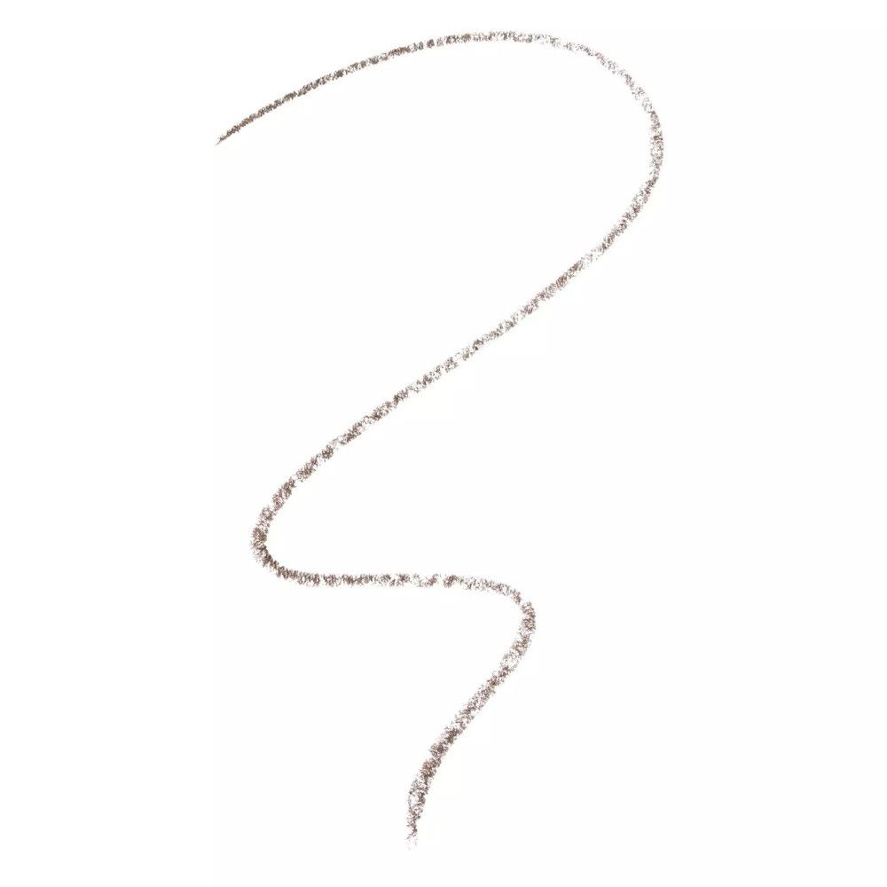 Trait brun clair, ondulé sur fond blanc. Texture visible.