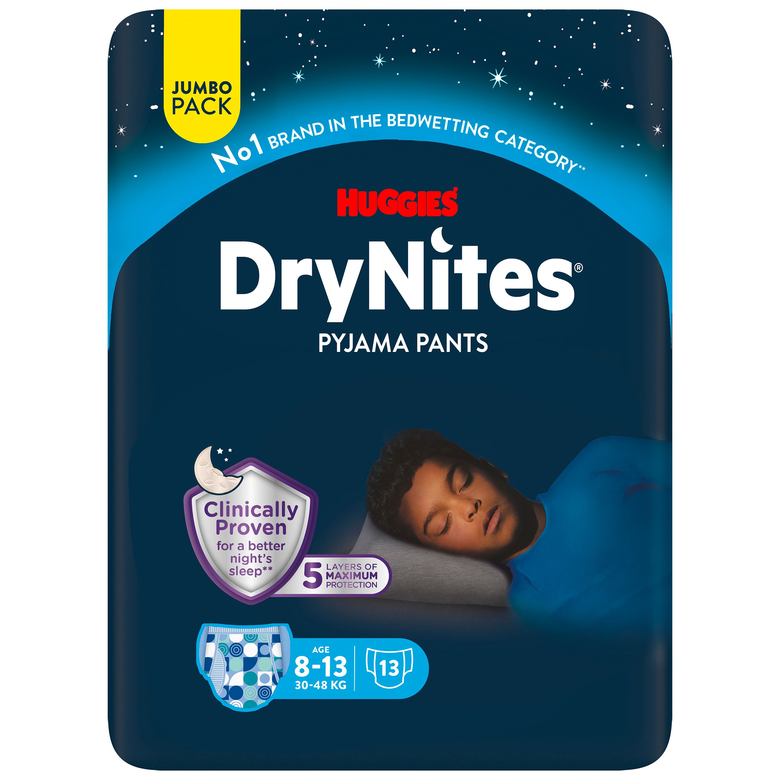 DryNites Culottes de Nuit pour Garçons 8-13 ans