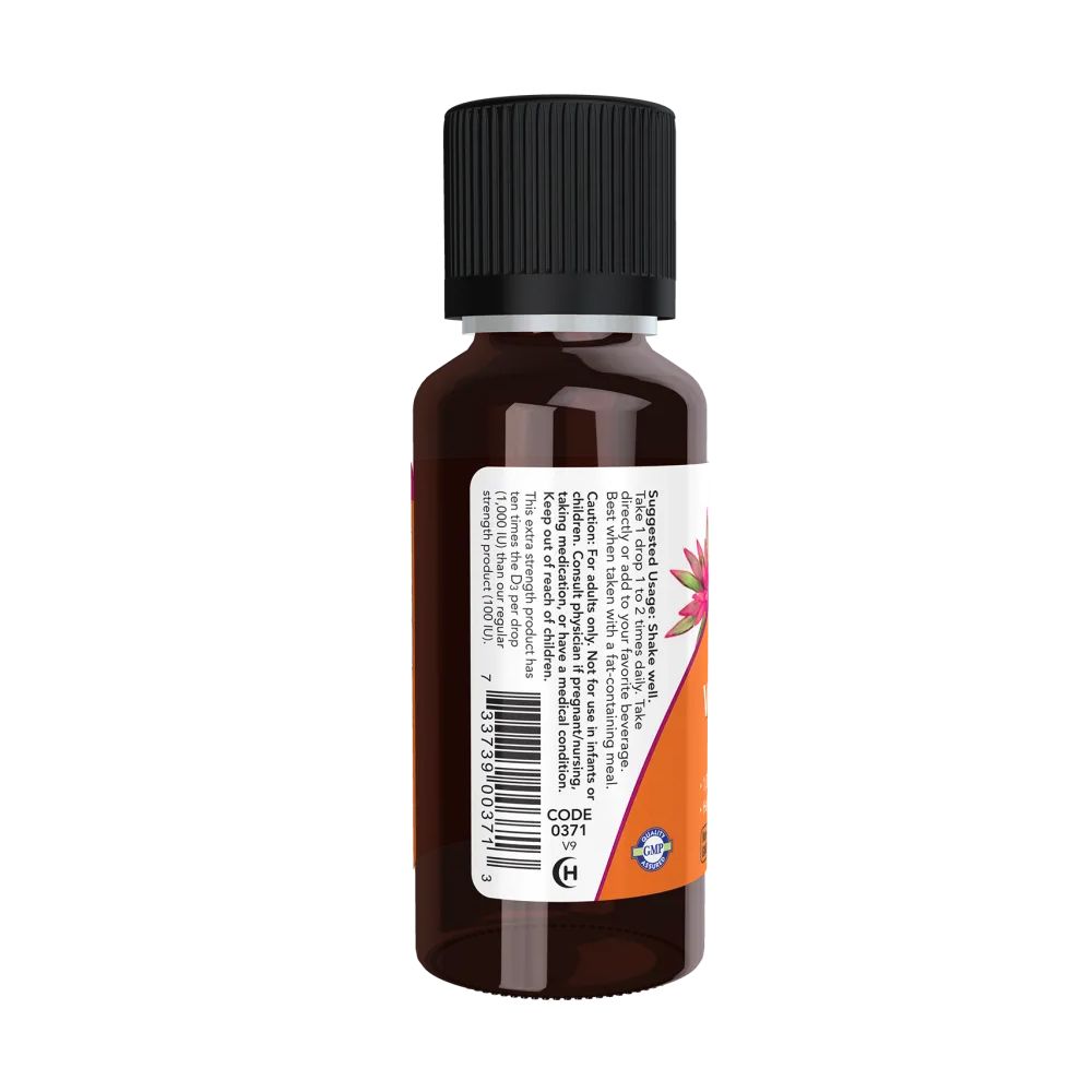 Bruine glazen fles met zwarte dop. Etiket met productinformatie en barcode. Logo "H".