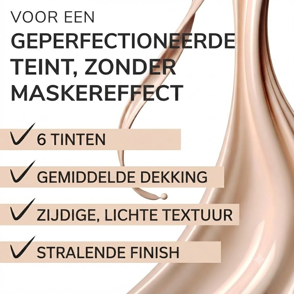 Achterkant van een fles Lavera Hyaluron Liquid Foundation met ingrediënten en zegels.