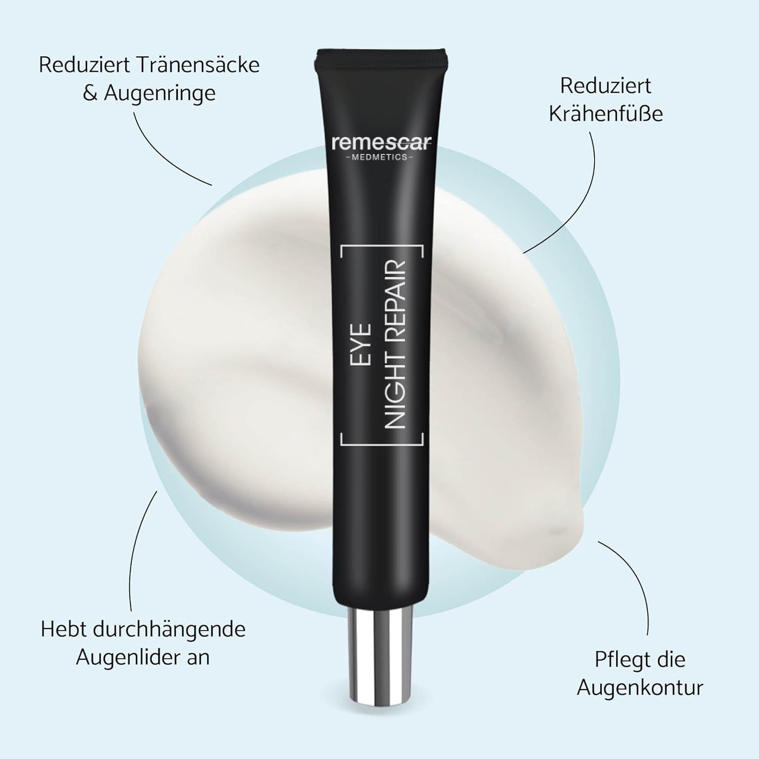 Tube Remescar Eye Night Repair avec informations produit.
