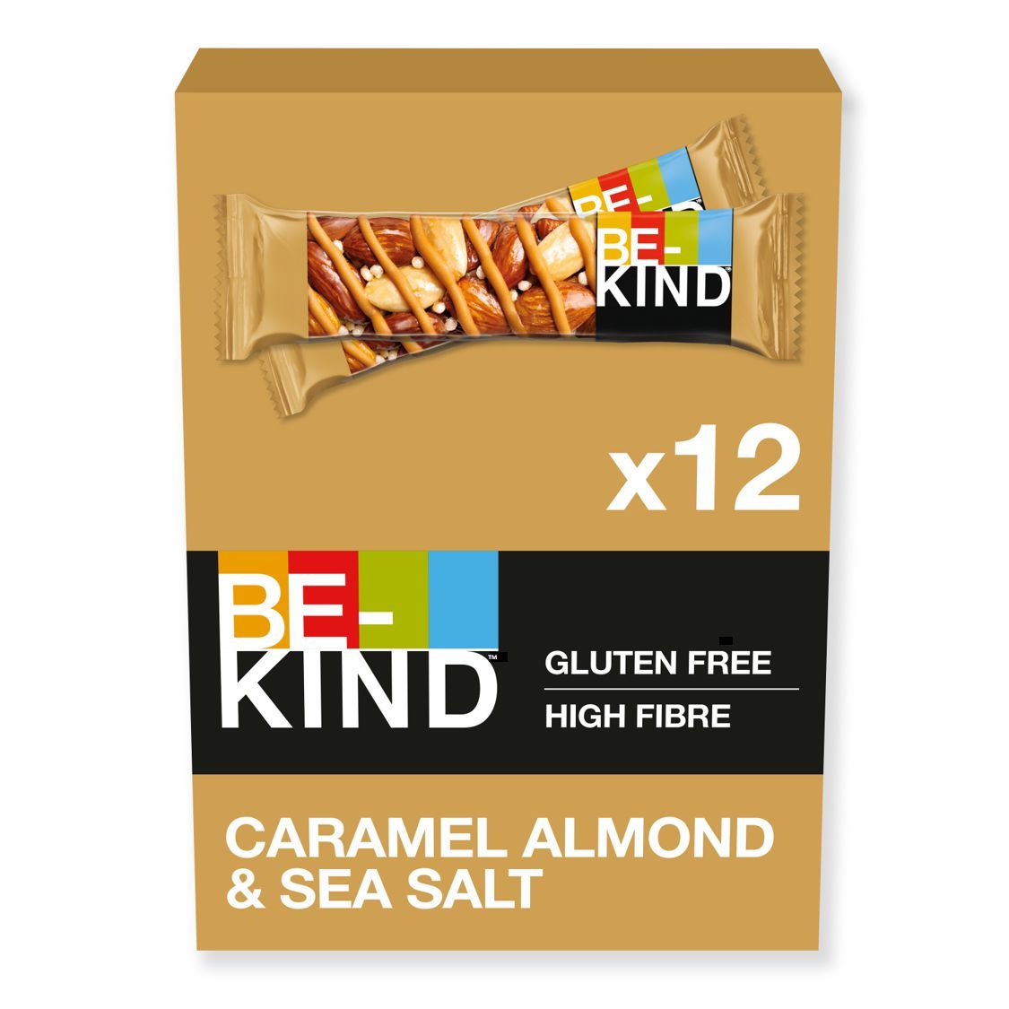 BE-KIND Reep Karamel, Amandelen & Zeezout - Natuurlijke Snack met echte noten