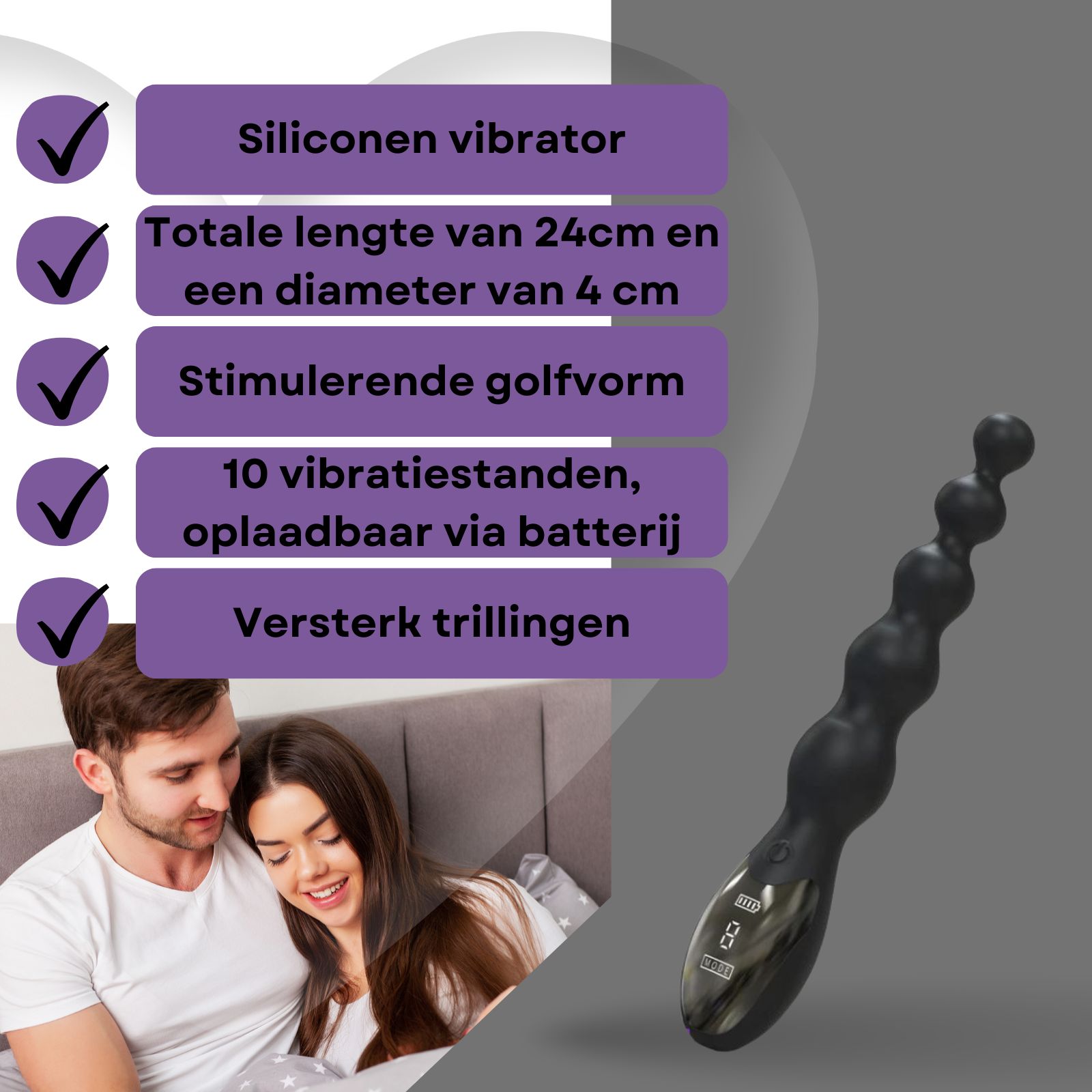 Lovelyness - Anale vibrator met balletjes - Jamie