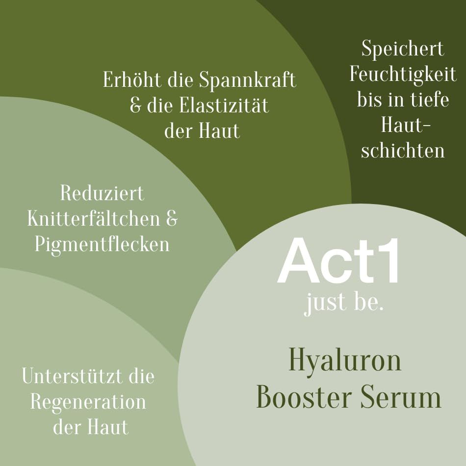 Tekst op groene achtergrond. Voordelen: Verhoogt elasticiteit, hydrateert, vermindert rimpels, ondersteunt regeneratie.