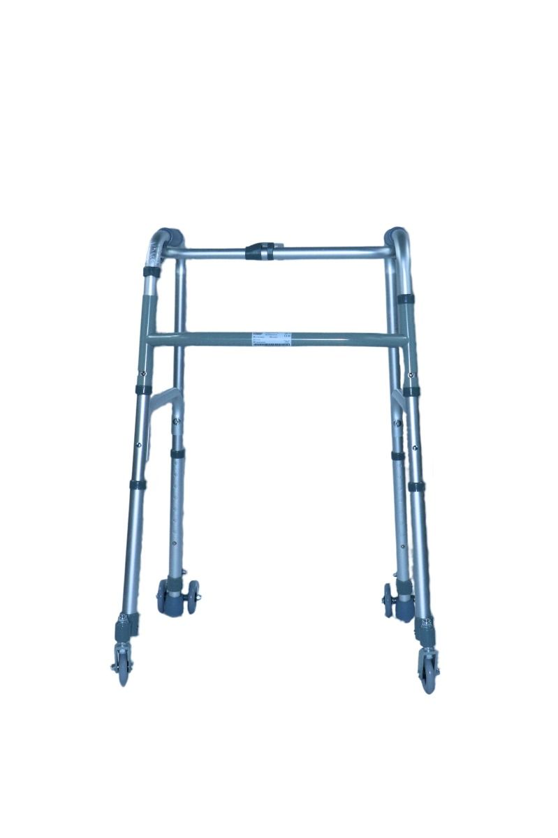 Ausilium Opvouwbare Rollator met 4 Wielen van Aluminium - Dubbele Achterwielen en Zwenkende Voorwiel