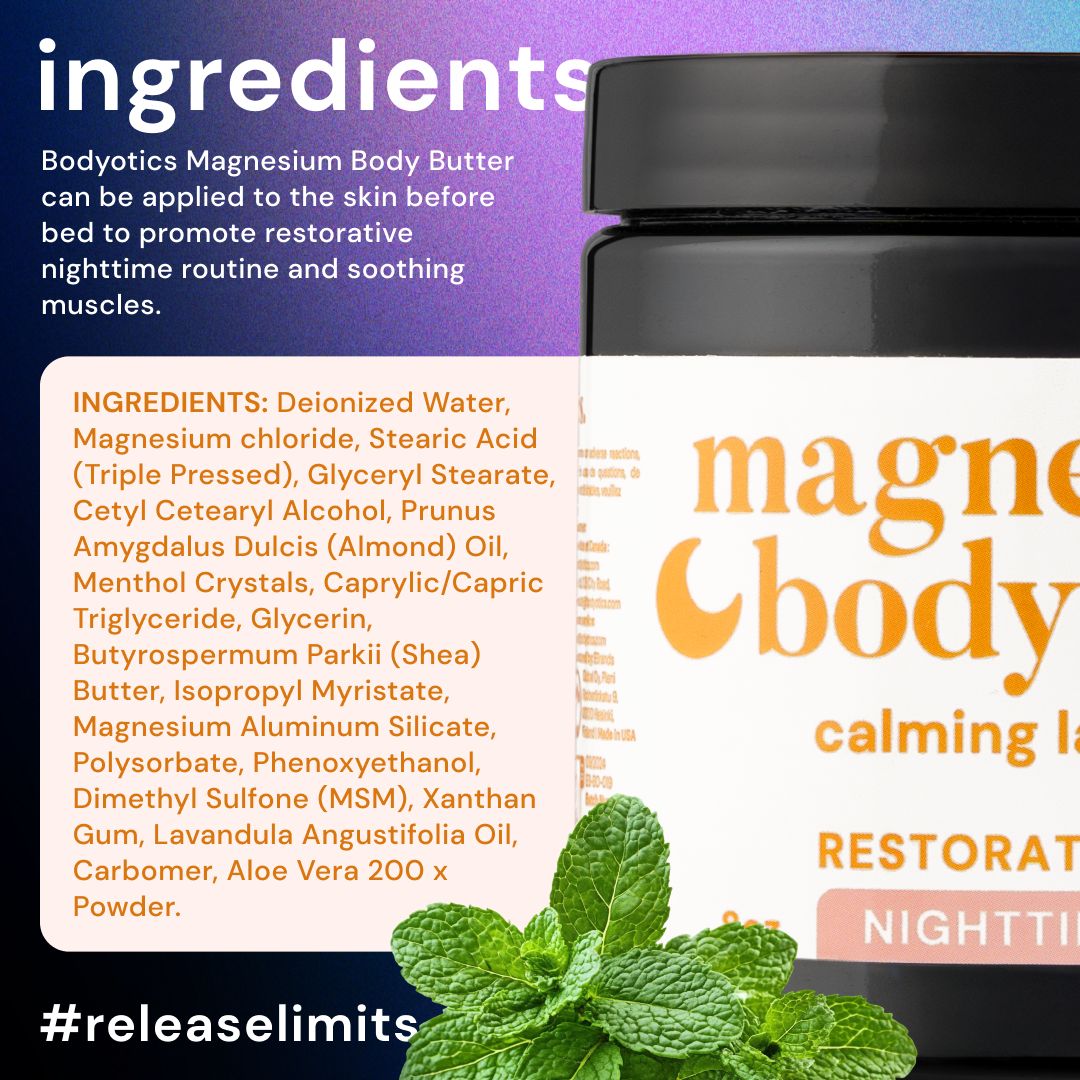 Bodyotics Magnesium Body Butter lavande, MSM.