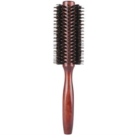 Brosse ronde avec manche en bois et poils de sanglier, 45mm de diamètre.