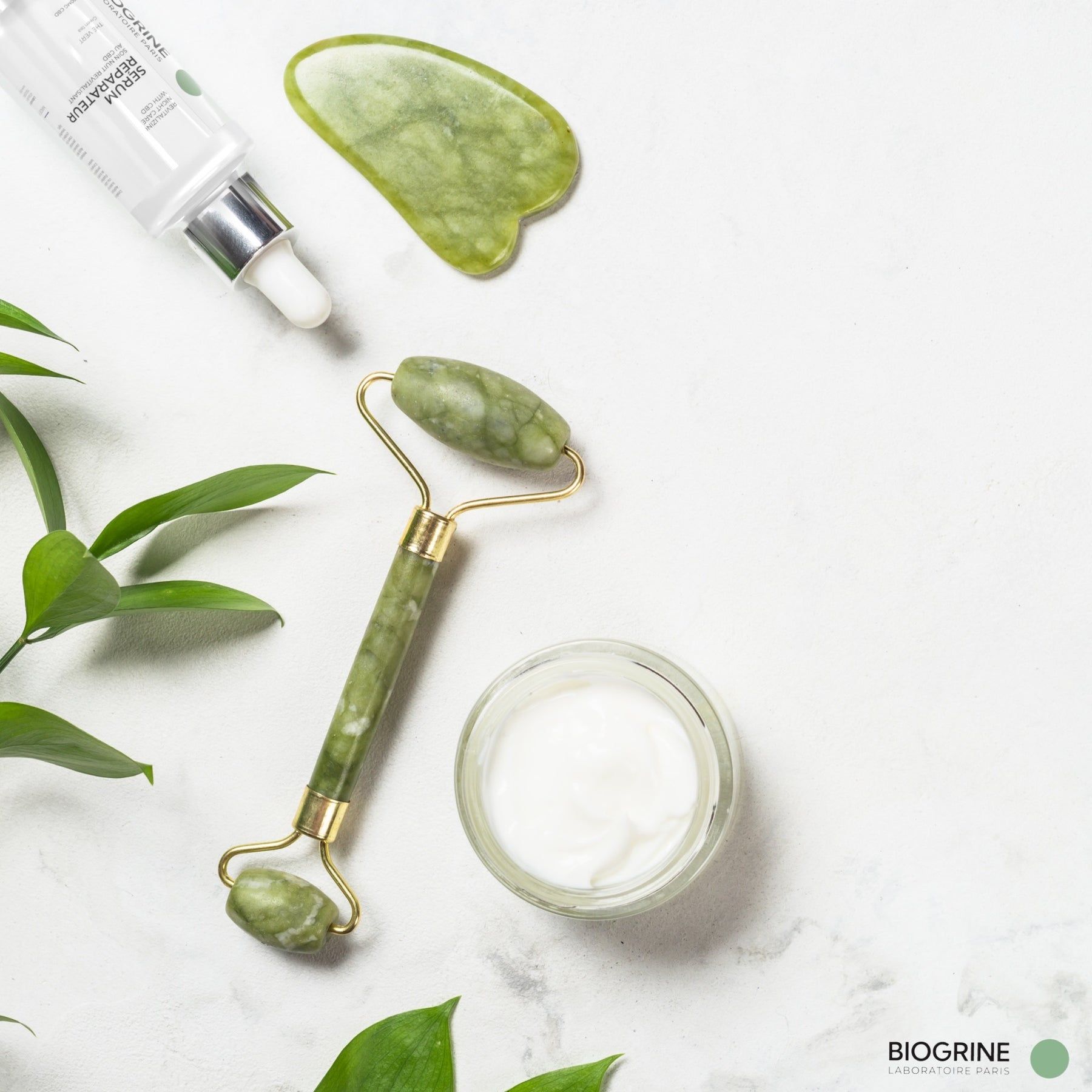 BIOGRINE Sérum Réparateur – Soin de nuit revitalisant au CBD et thé vert régénérant