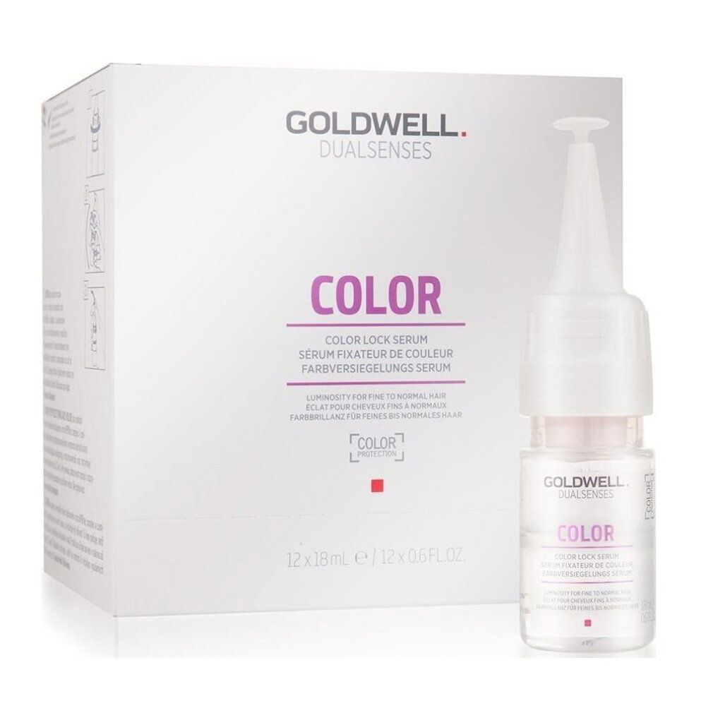 Goldwell Dualsenses Color Intensiv Pflege Serum : 12 flacons de 18ml dans une boîte pliante blanche.