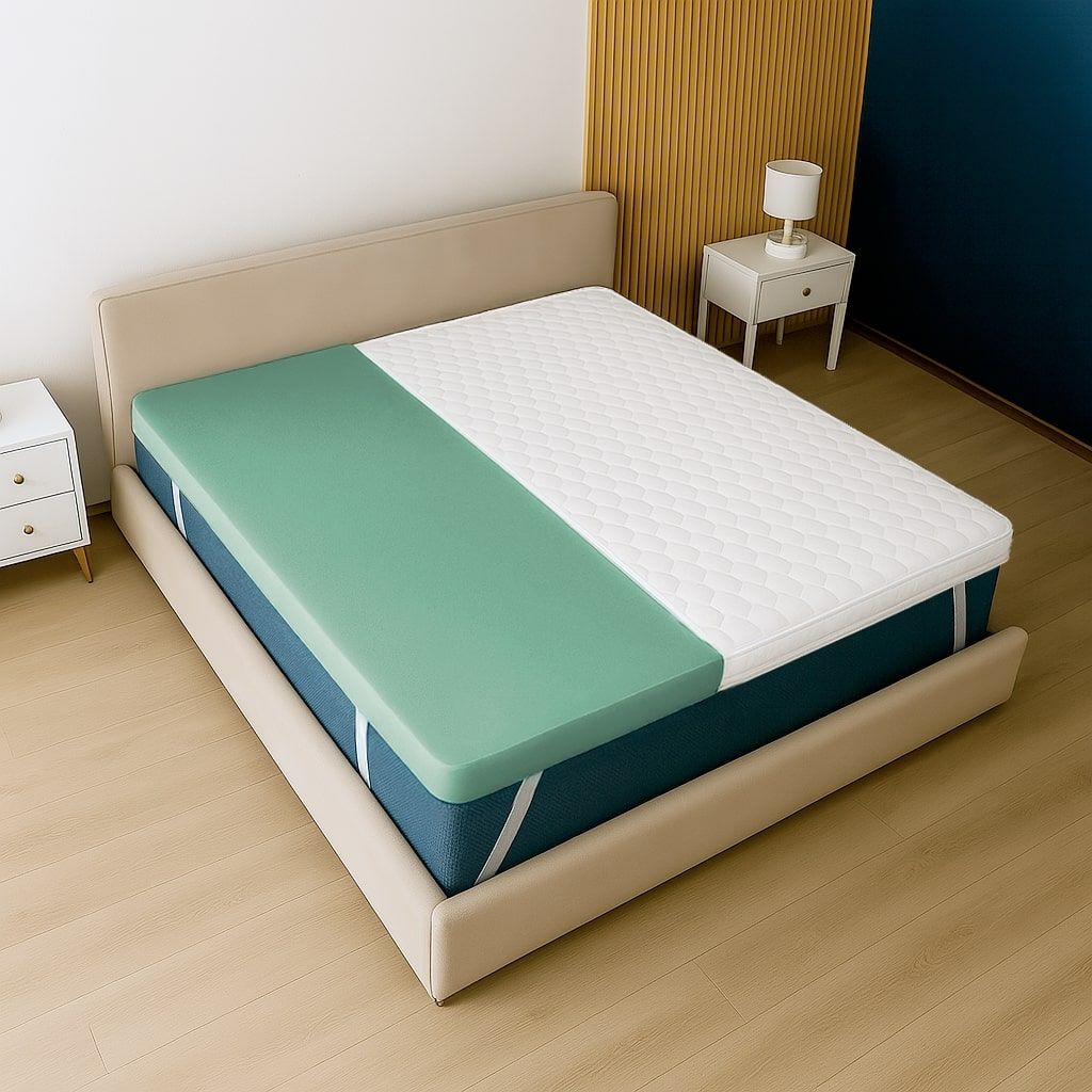 The White Stone Matras Topper 90x190 van Memory Foam met Hoogte 5 cm | Ademend en Hypoallergeen