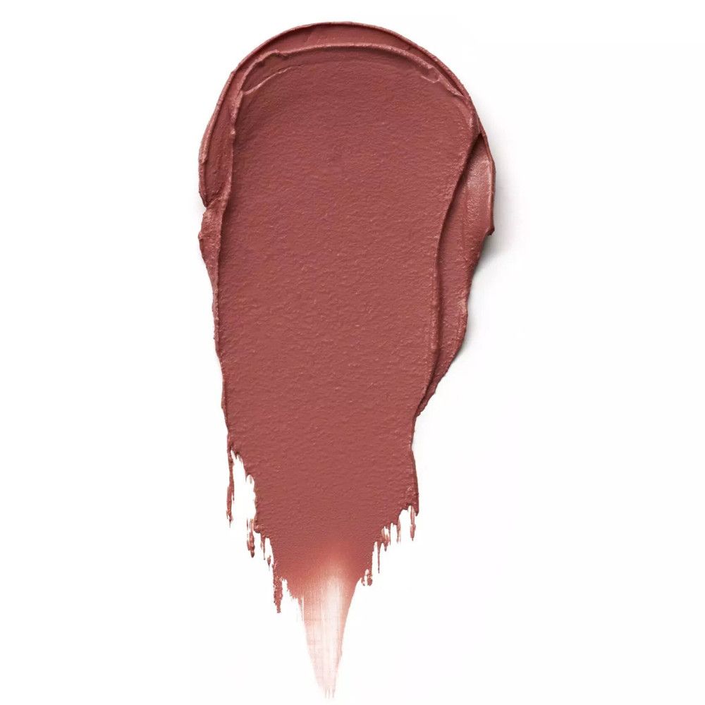 Échantillon du rouge à lèvres Essence The Slim Stick. Teinte: rose-brun. Texture: crémeuse.