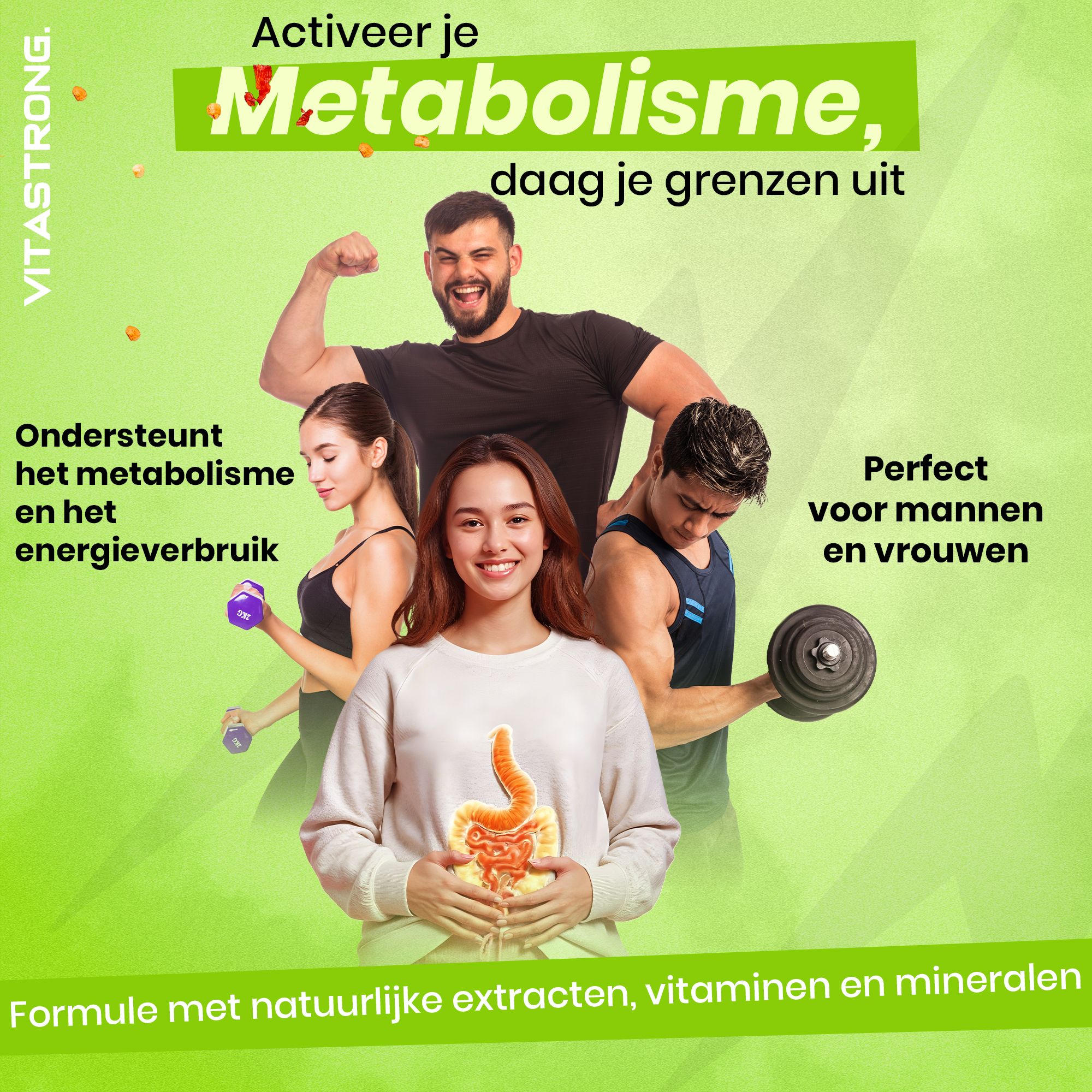 Vitastrong Z-F & DrainPure Night – Thermogeen en Nachtelijk Drainerend Supplement