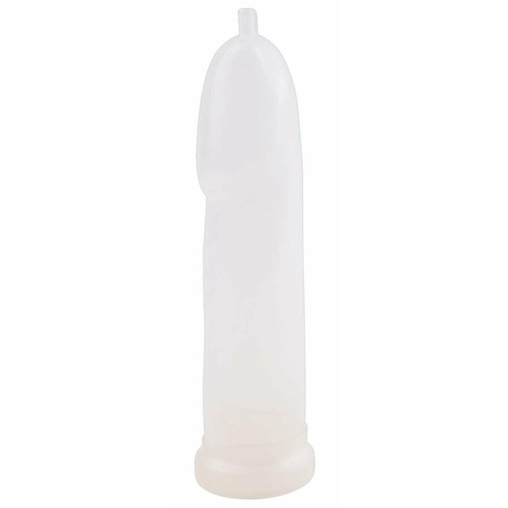 Transparante cilinder van een anatomische penis pomp met brede basis.