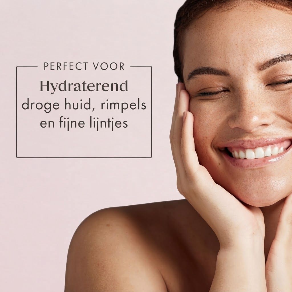 Perfect voor hydraterende verzorging: Droge huid, rimpels en fijne lijntjes.