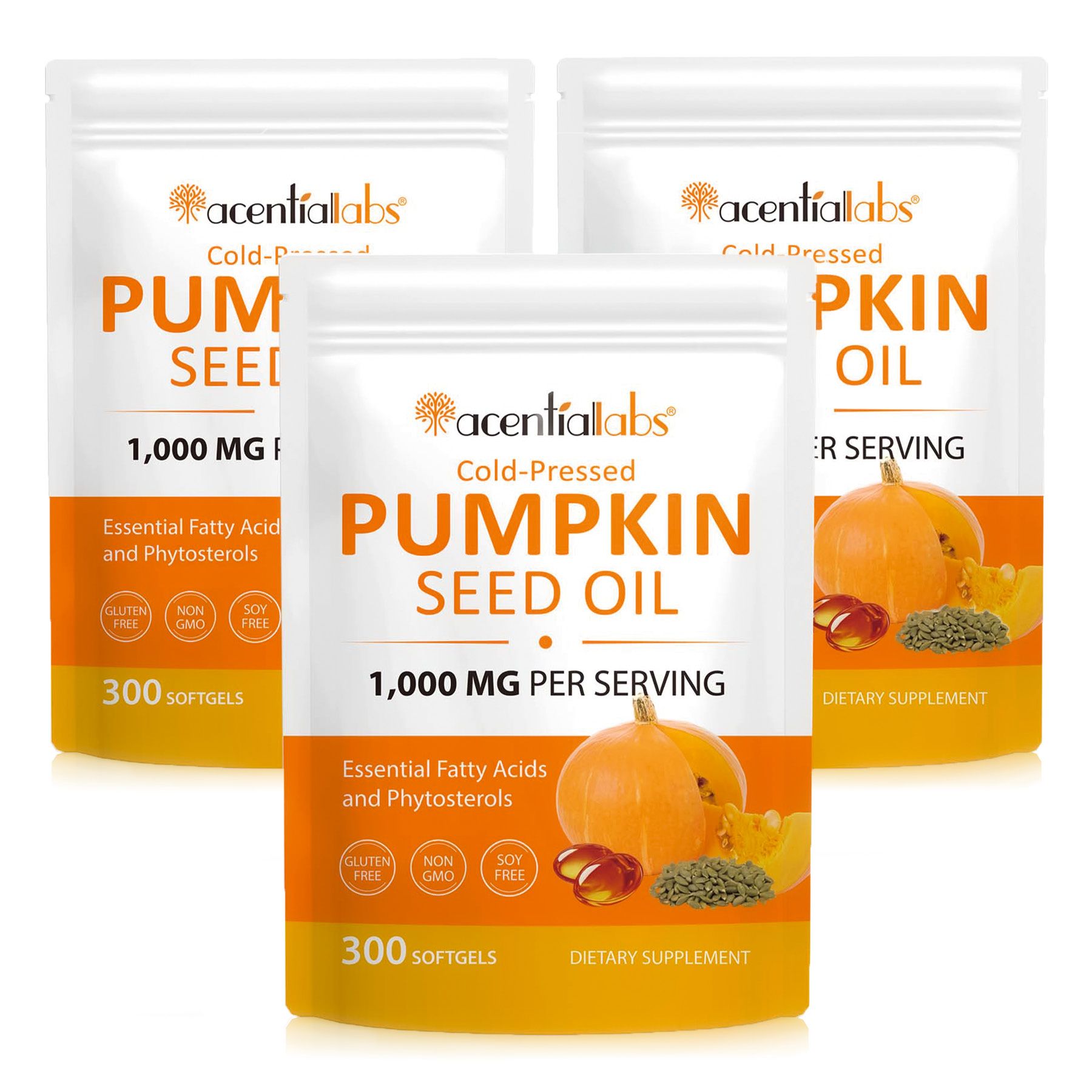 Acentiallabs Softgelcapsules met pompoenpitolie en zaagpalm