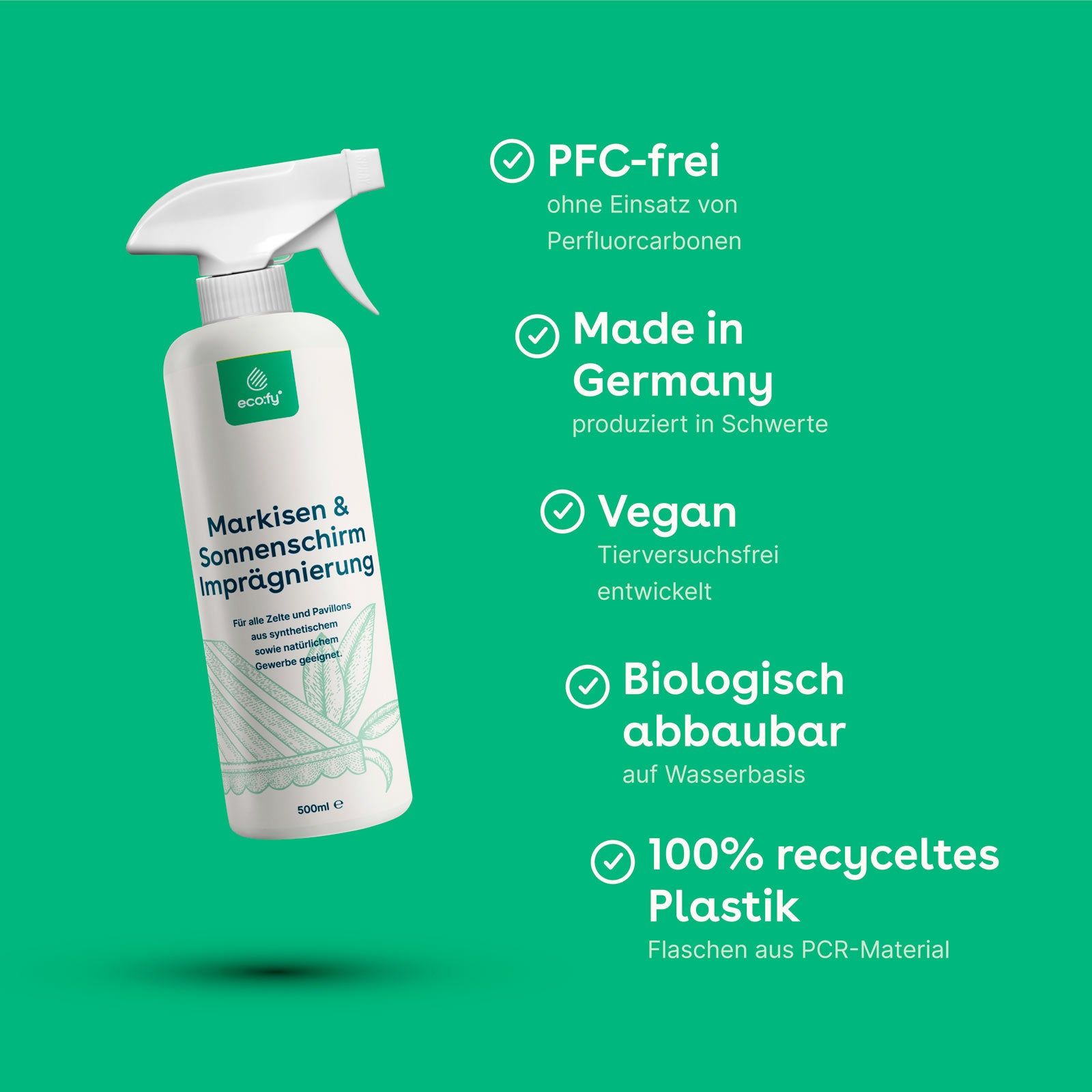 eco:fy® Waterdicht makende spray voor luifels en parasols • langdurige bescherming