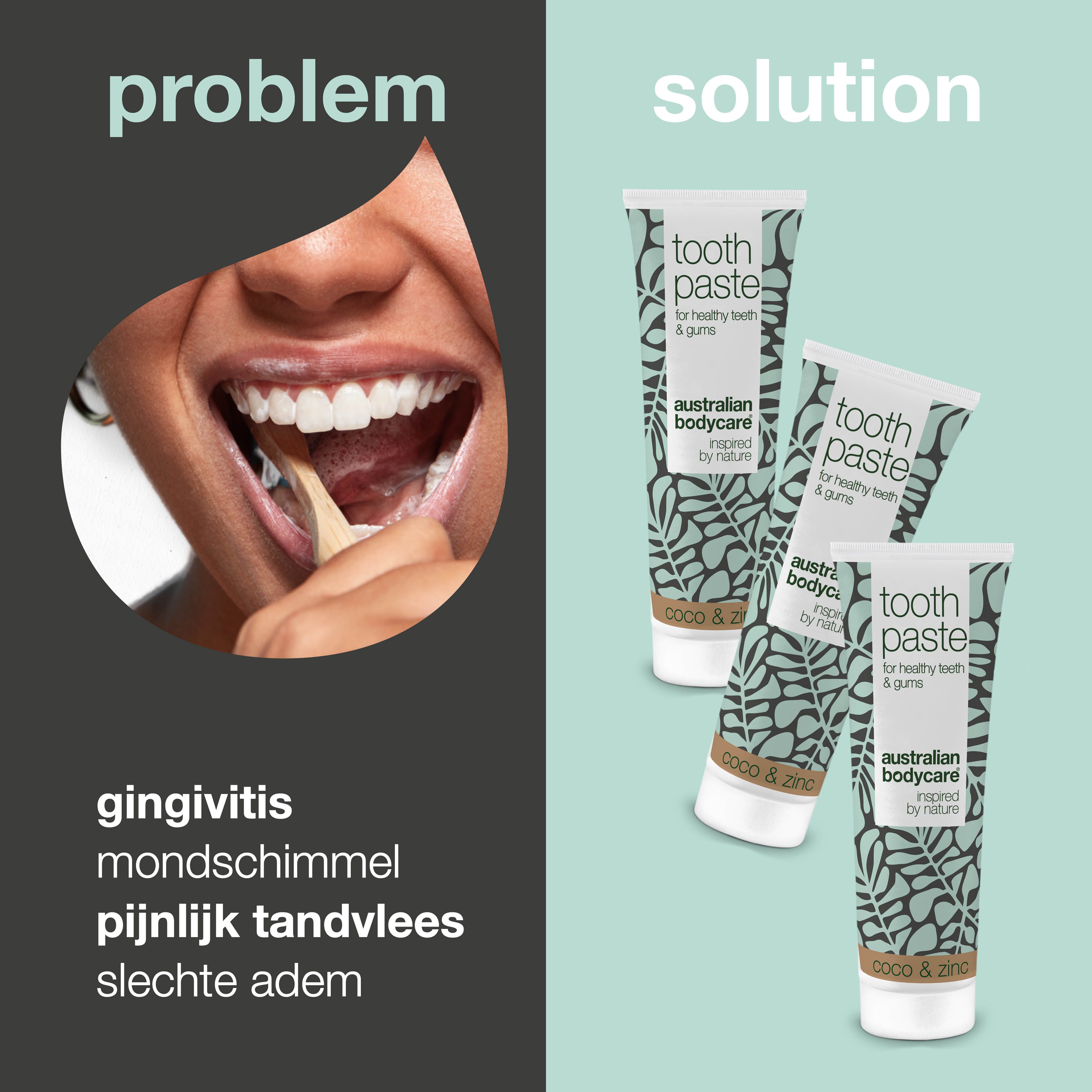Verschillende personen met producten van Australian Bodycare. Logo: Australian Bodycare Skincare sinds 1990.