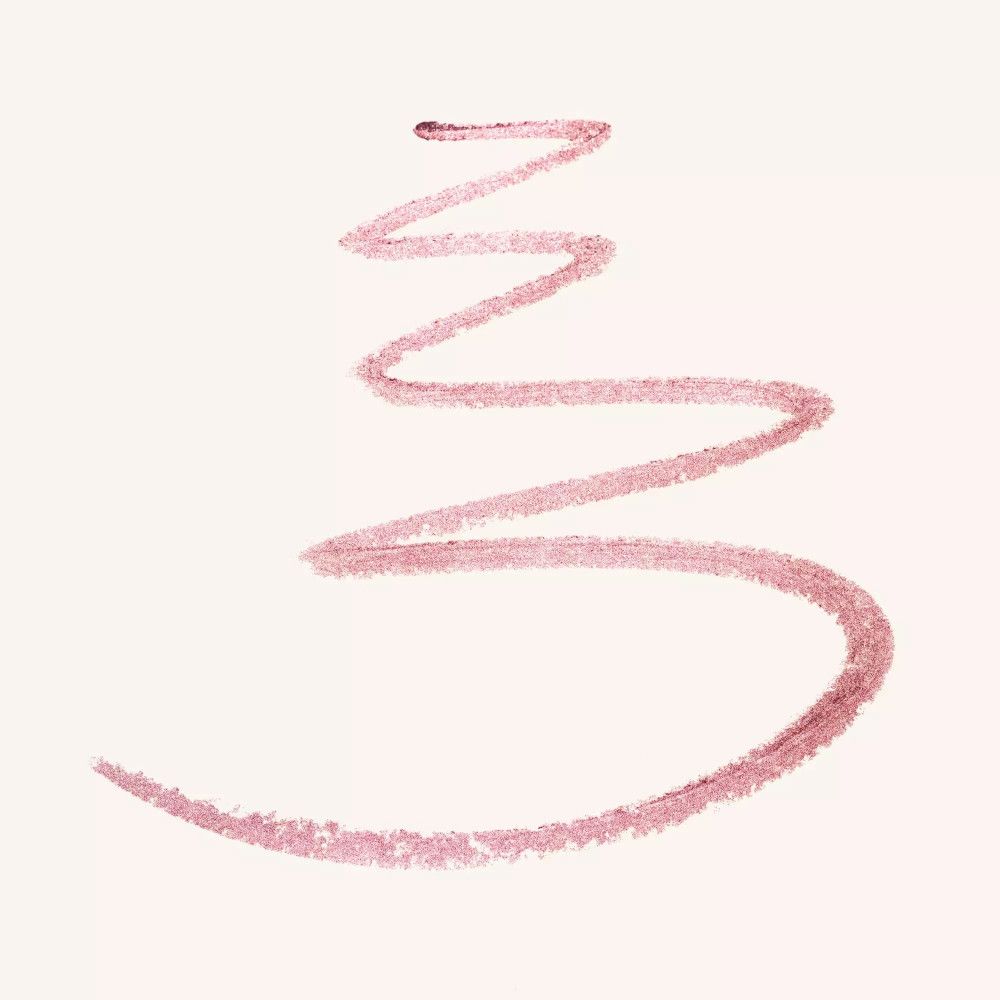 Trait de fard à paupières rose, en forme de vague sur fond clair.