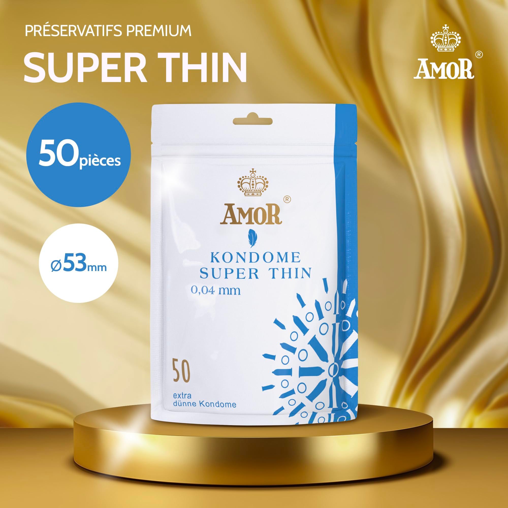 AMOR Super Thin Préservatifs 53mm
