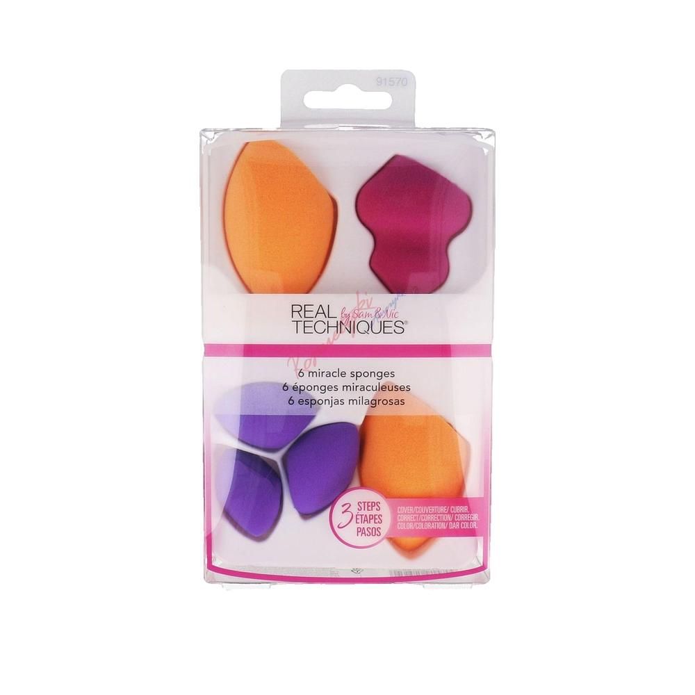 Real Techniques Set van zes make-up sponzen