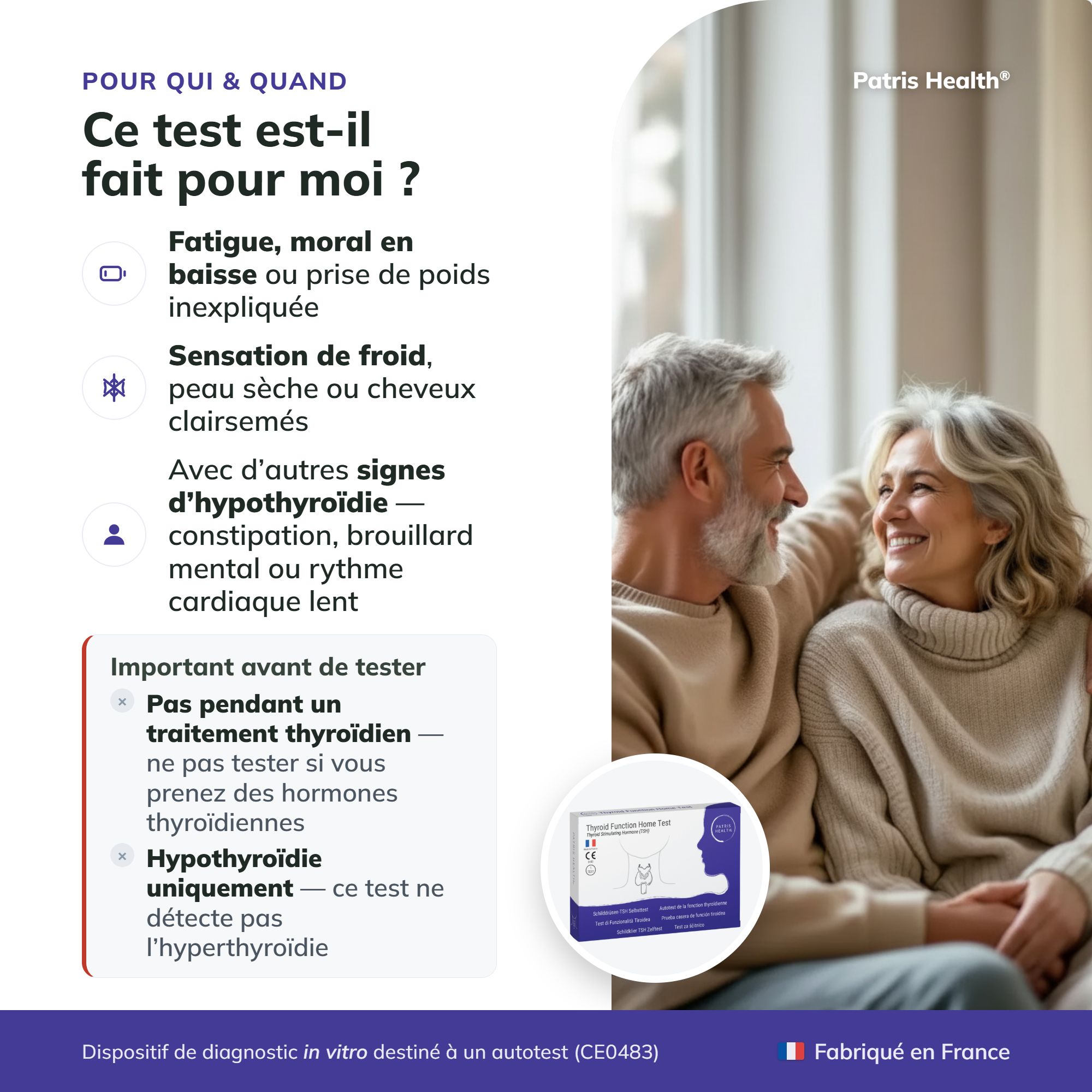 À qui s'adresse le test TSH thyroïdien ? Notes importantes avant le test.