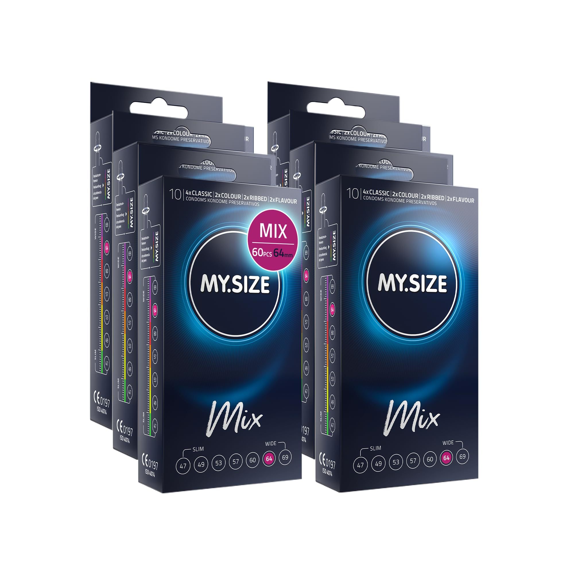 MY.SIZE Mix Préservatif Set Taille 6 64mm