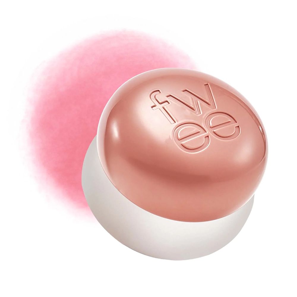 FWEE Pudding Pot rosé avec logo, sur fond blanc avec une touche de couleur rose.