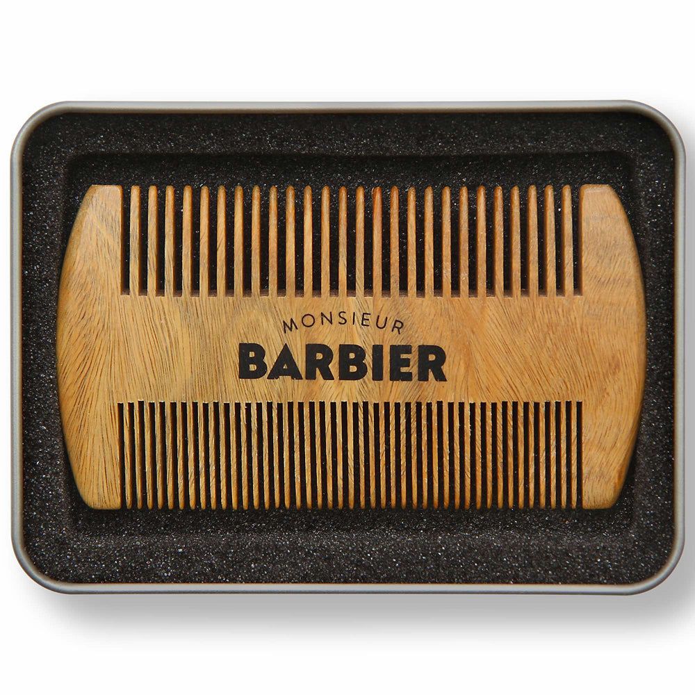 Monsieur BARBIER - Dubbelzijdige baardkam van sandelhout