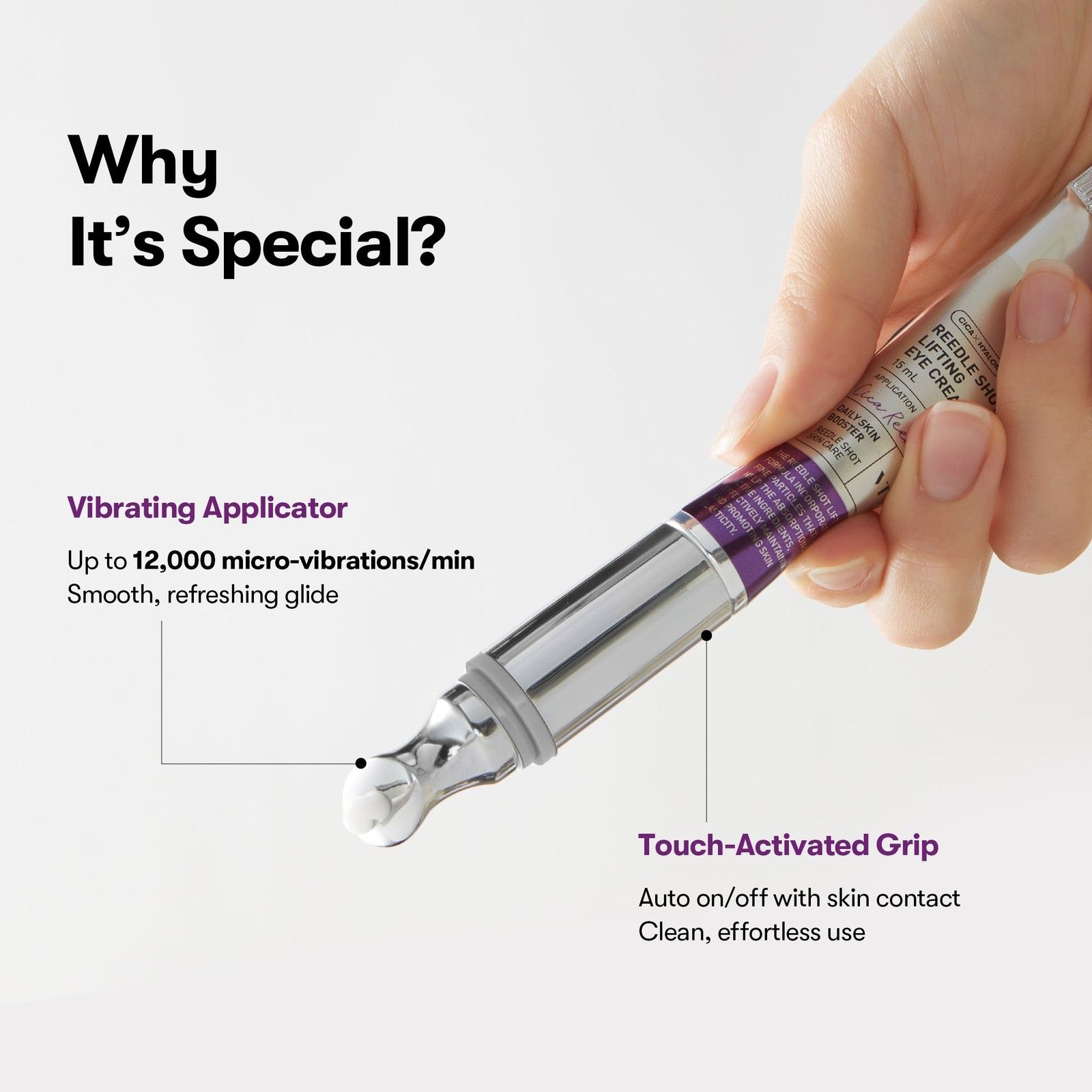 VT COSMETICS Reedle Shot Lifting Cream: vibrerende applicator en touch-activering.