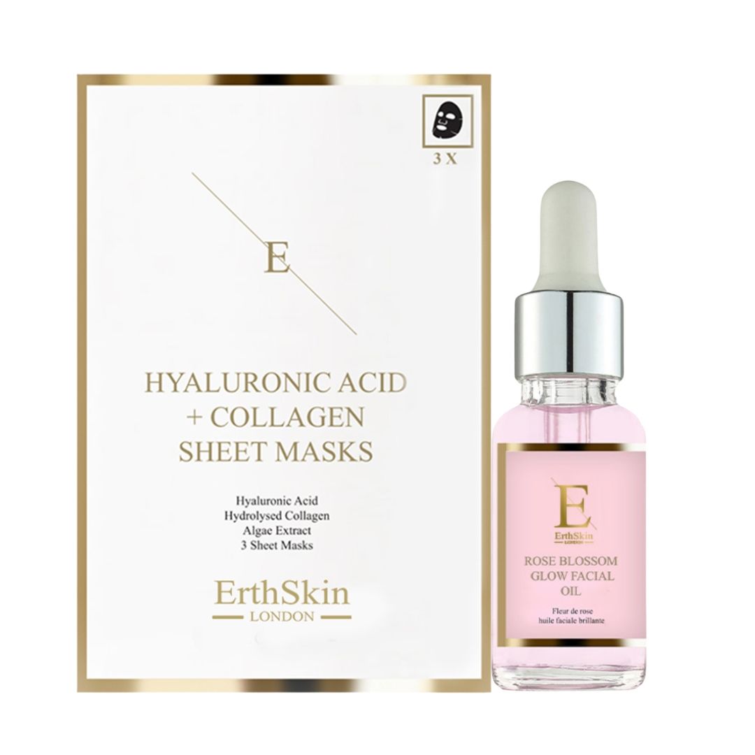 ErthSkin London Rozengezichtsolie + collageenmasker